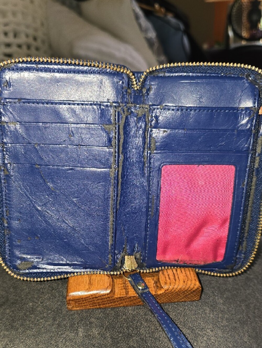 Coach 'Project' Navy Wristlet with Multicolor Script Hearts - Picture 8 of 15